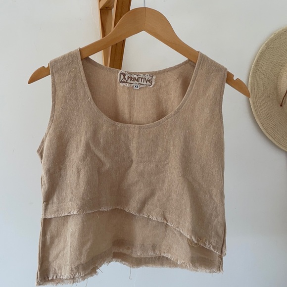Primitive Tops - Handwoven cotton crop top